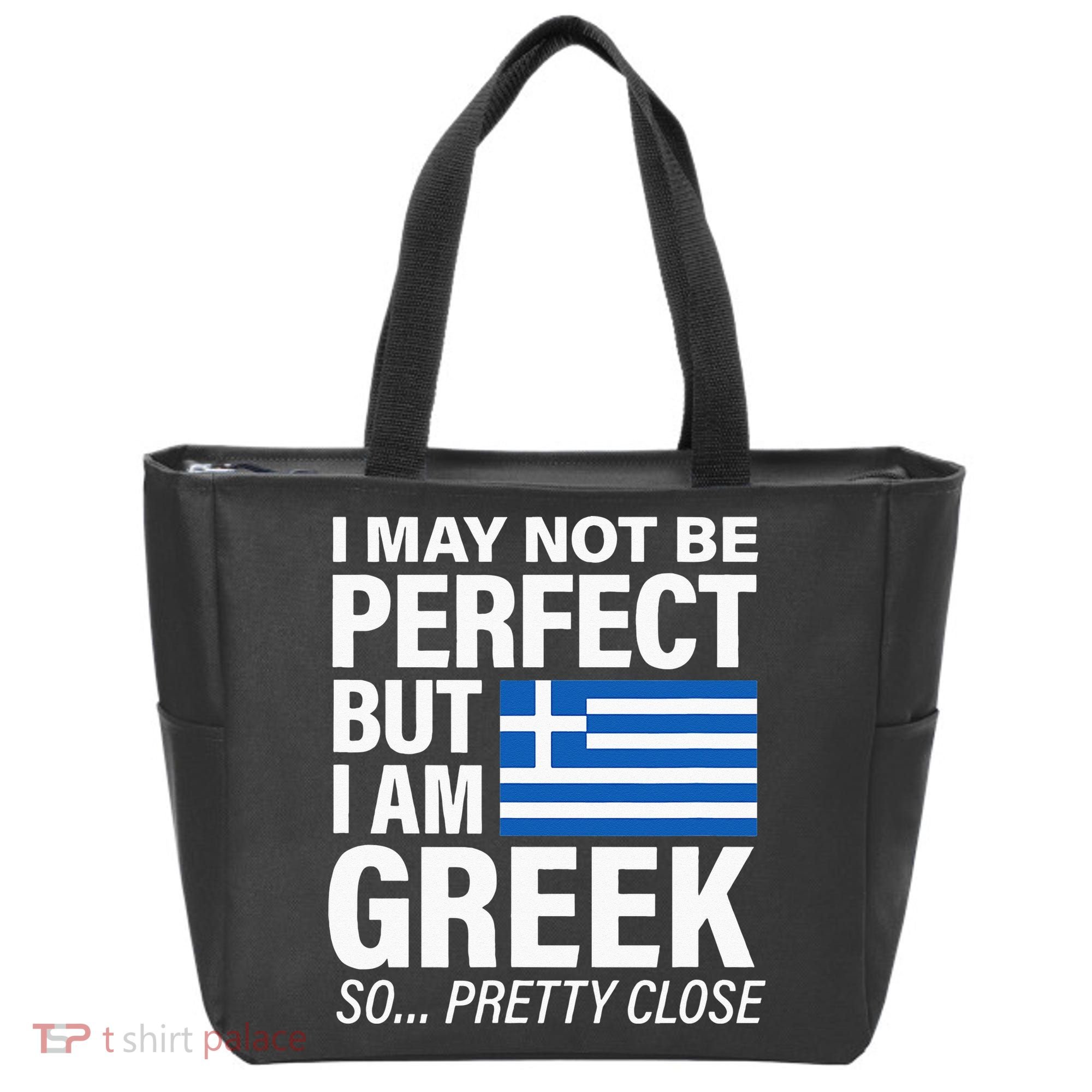 Funny Perfect Greek Flag I Love Greece Tote Bag
