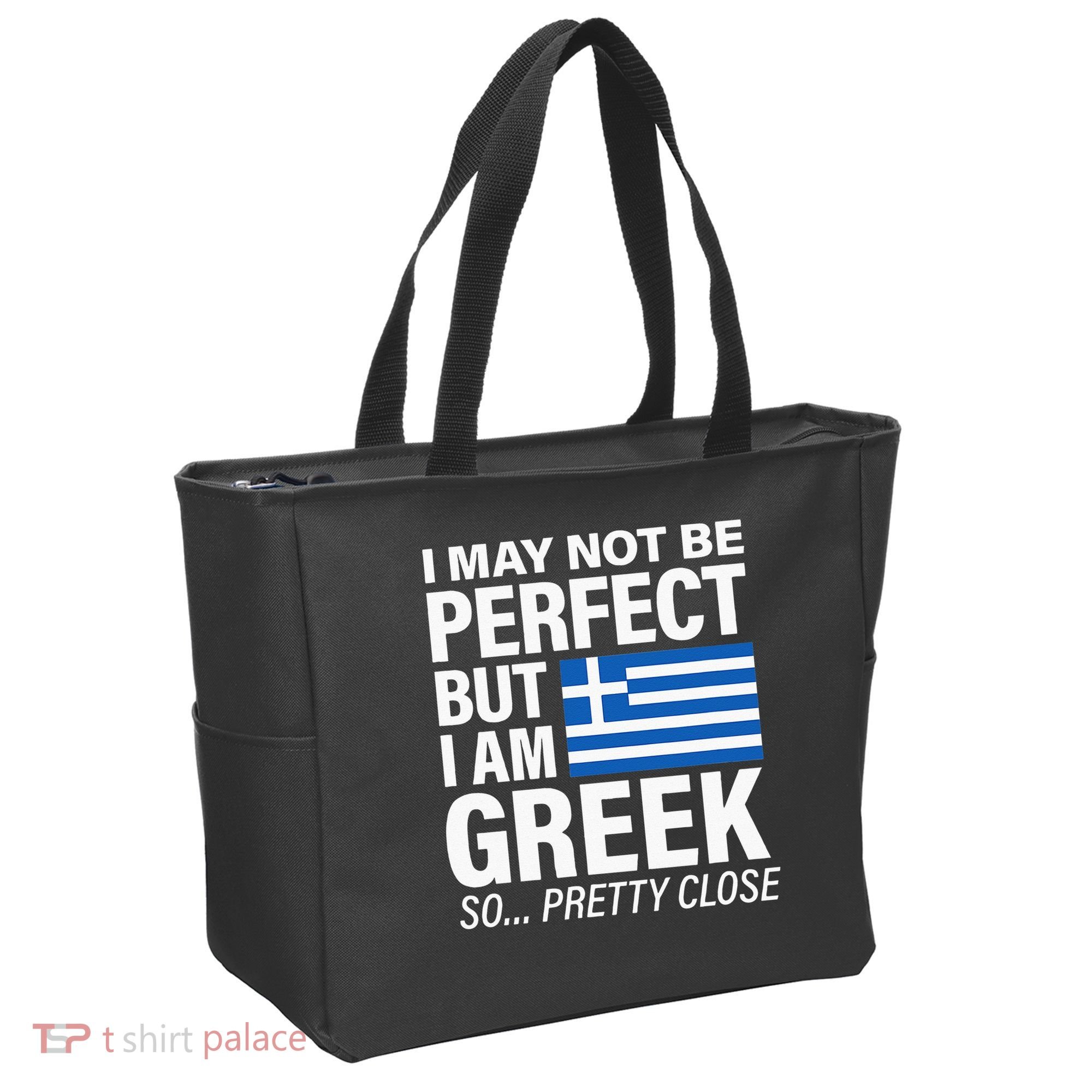 Funny Perfect Greek Flag I Love Greece Tote Bag