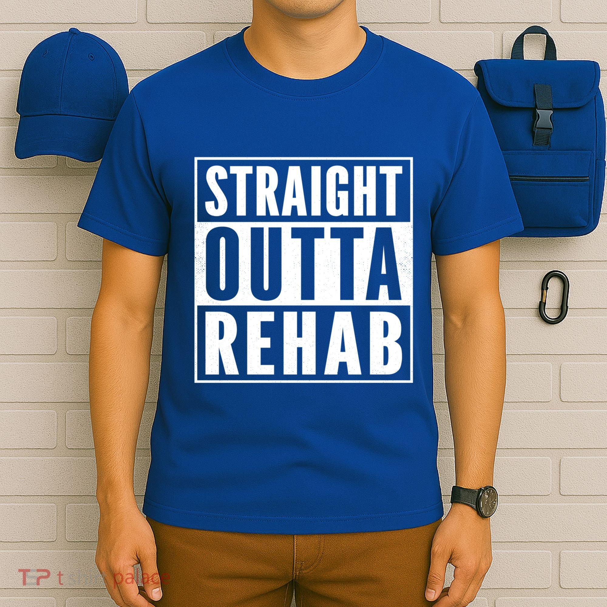 Funny Patient Get Well Gag Gift Straight Outta Rehab Cute Gift T-Shirt