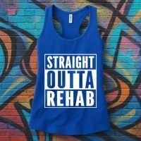 Funny Patient Get Well Gag Gift Straight Outta Rehab Cute Gift Women's Tank Top thumb 3