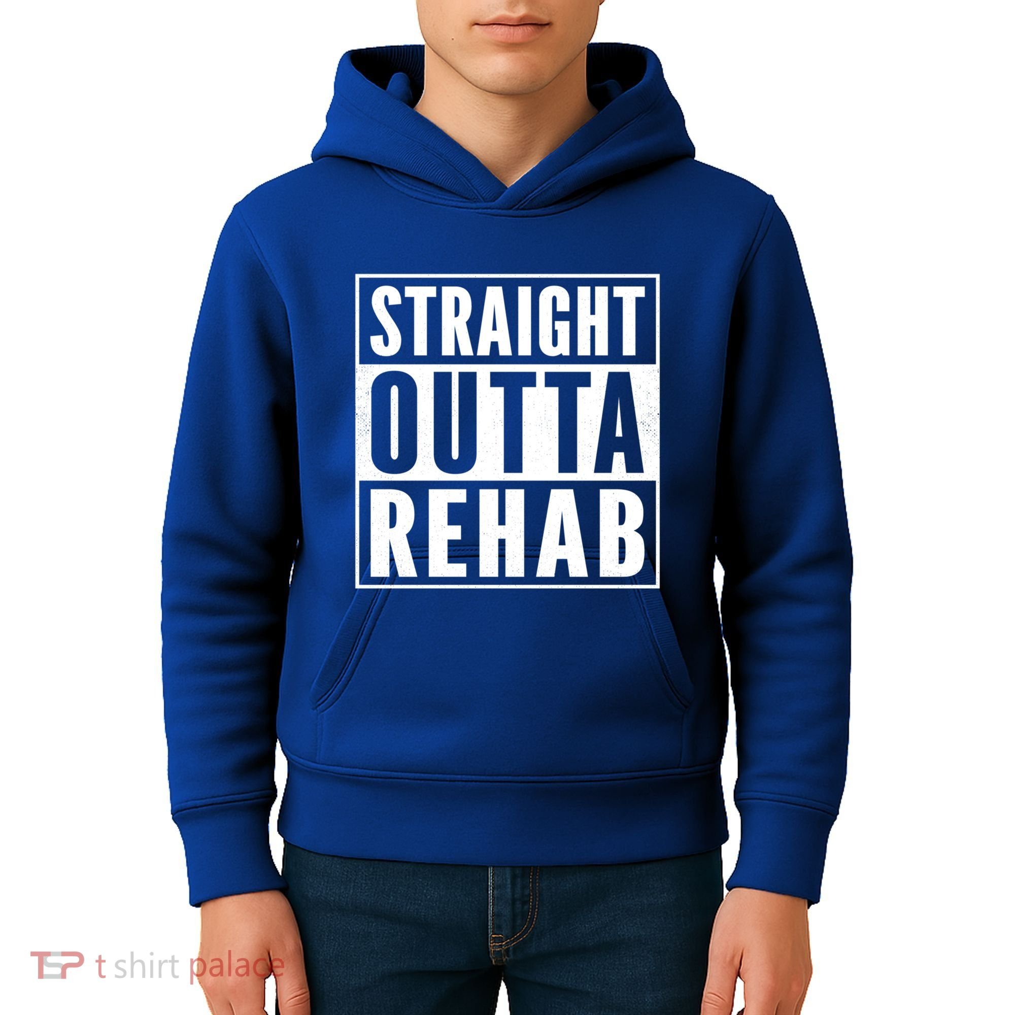 Funny Patient Get Well Gag Gift Straight Outta Rehab Cute Gift Kids Hoodie
