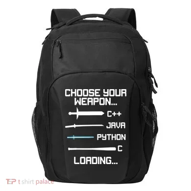Funny Programmer Geek Java C Programming Transport Backpack