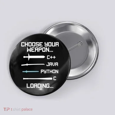 Funny Programmer Geek Java C Programming Button