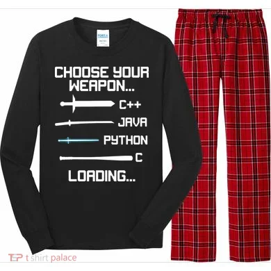 Funny Programmer Geek Java C Programming Long Sleeve Pajama Set