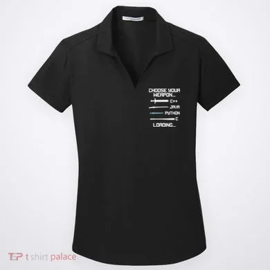 Funny Programmer Geek Java C Programming Women's Dry Zone Grid Polo