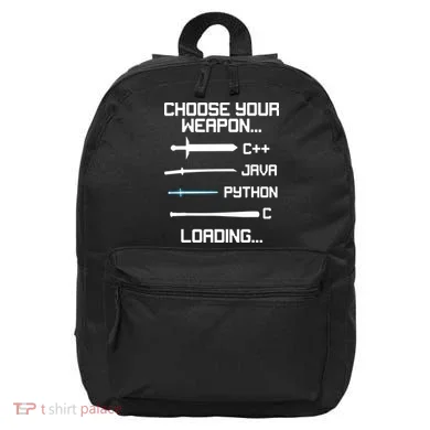 Funny Programmer Geek Java C Programming 16 in Basic Backpack