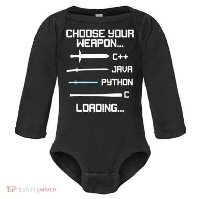 Funny Programmer Geek Java C Programming Baby Long Sleeve Bodysuit