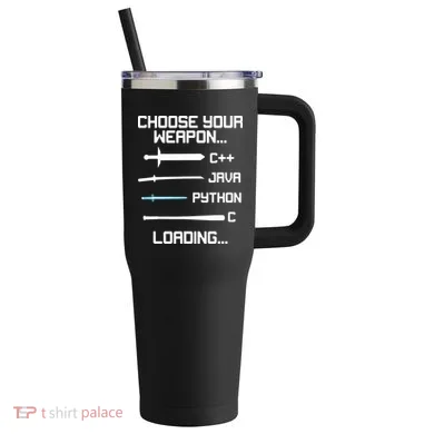 Funny Programmer Geek Java C Programming 40oz Vacuum Insulated Stainless Steel Travel Tumbler