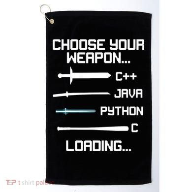 Funny Programmer Geek Java C Programming Golf Towel