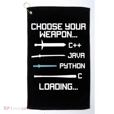Funny Programmer Geek Java C Programming Golf Towel