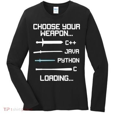 Funny Programmer Geek Java C Programming Women's Long Sleeve Shirt