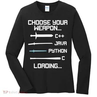 Funny Programmer Geek Java C Programming Women's Long Sleeve Shirt