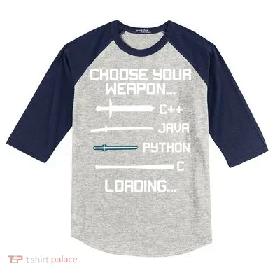 Funny Programmer Geek Java C Programming Kids Colorblock Raglan Jersey