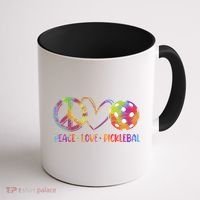 Funny Pickleball Gift Retired Ladies Peace Love Pickleball Gift Coffee Mug thumb 1