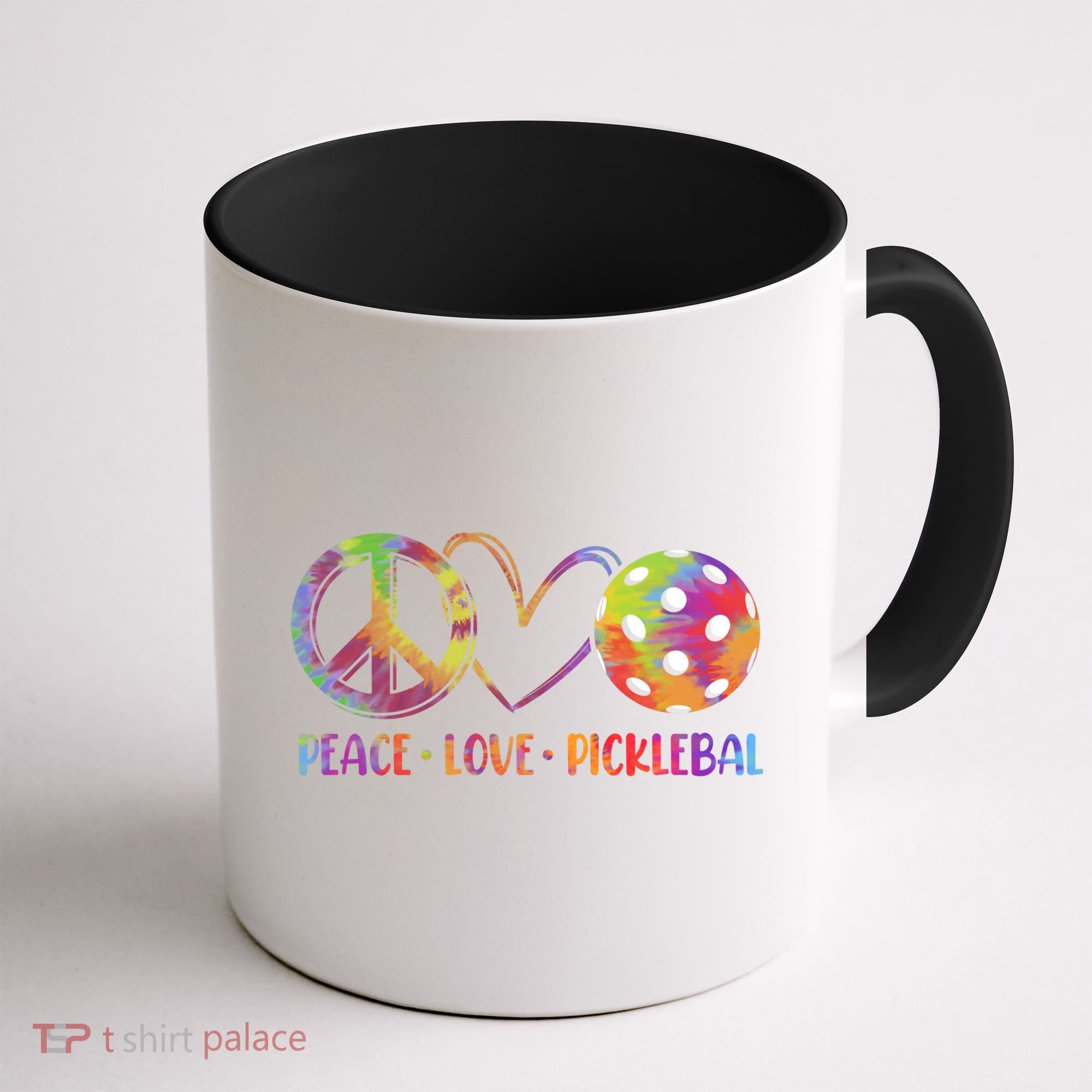 Funny Pickleball Gift Retired Ladies Peace Love Pickleball Gift Coffee Mug