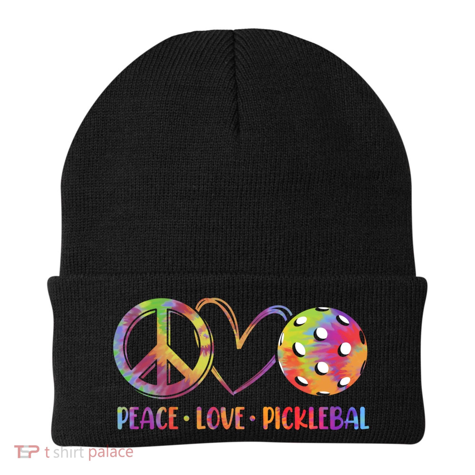 Funny Pickleball Gift Retired Ladies Peace Love Pickleball Gift Beanie