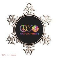Funny Pickleball Gift Retired Ladies Peace Love Pickleball Gift Ornament thumb 0