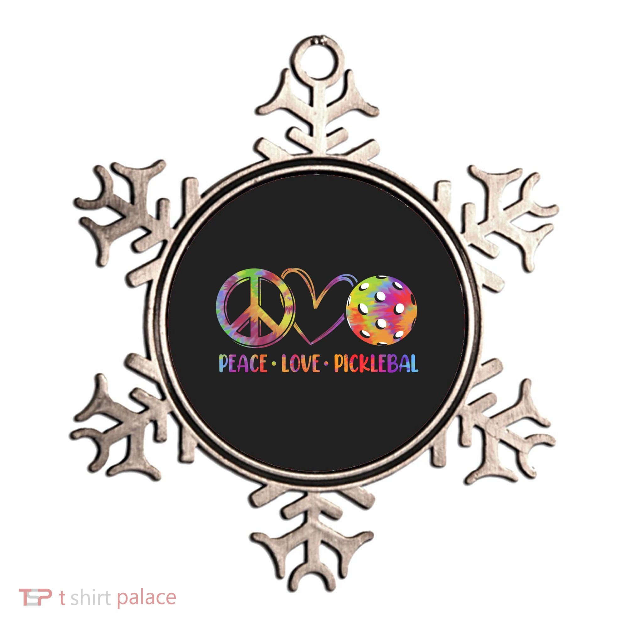 Funny Pickleball Gift Retired Ladies Peace Love Pickleball Gift Ornament