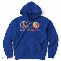 Funny Pickleball Gift Retired Ladies Peace Love Pickleball Gift Hoodie thumb 0