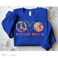 Funny Pickleball Gift Retired Ladies Peace Love Pickleball Gift Sweatshirt thumb 2
