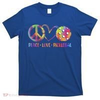 Funny Pickleball Gift Retired Ladies Peace Love Pickleball Gift T-Shirt thumb 0