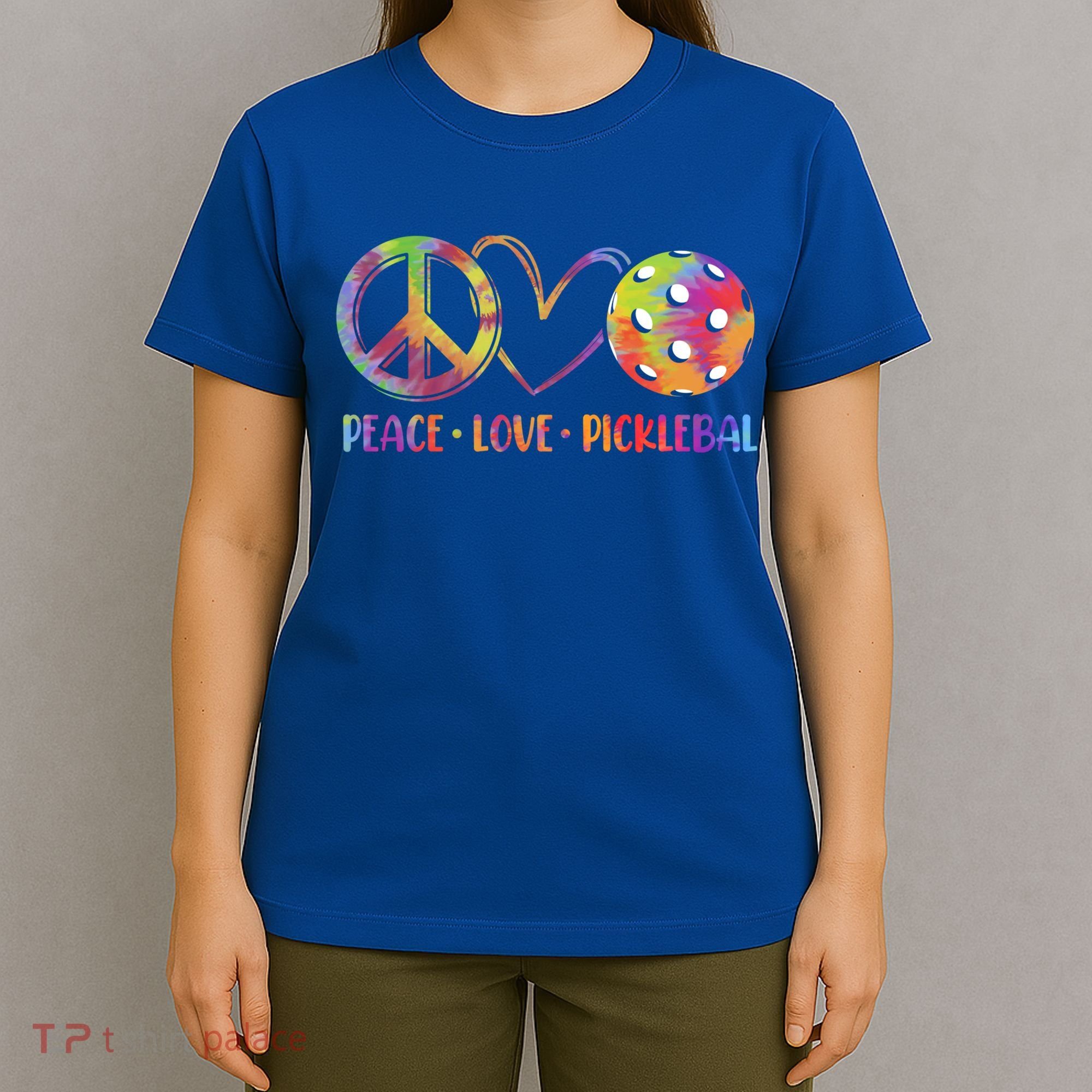 Funny Pickleball Gift Retired Ladies Peace Love Pickleball Gift T-Shirt