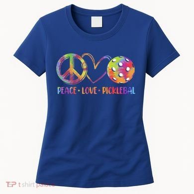 Funny Pickleball Gift Retired Ladies Peace Love Pickleball Gift Women's T-Shirt