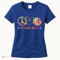Funny Pickleball Gift Retired Ladies Peace Love Pickleball Gift Women's T-Shirt thumb 0