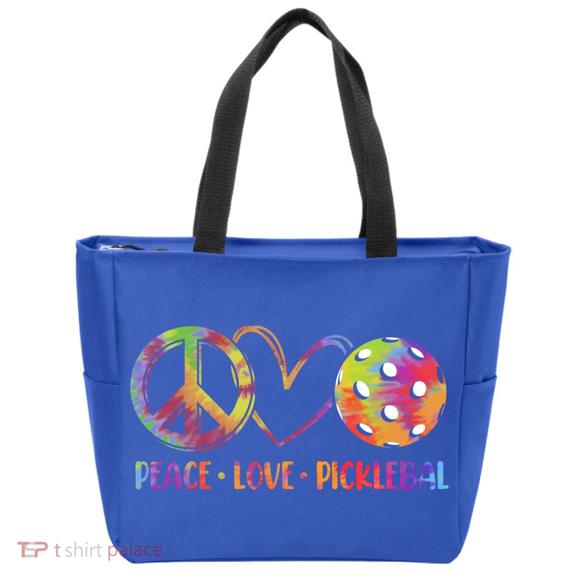 Funny Pickleball Gift Retired Ladies Peace Love Pickleball Gift Tote Bag
