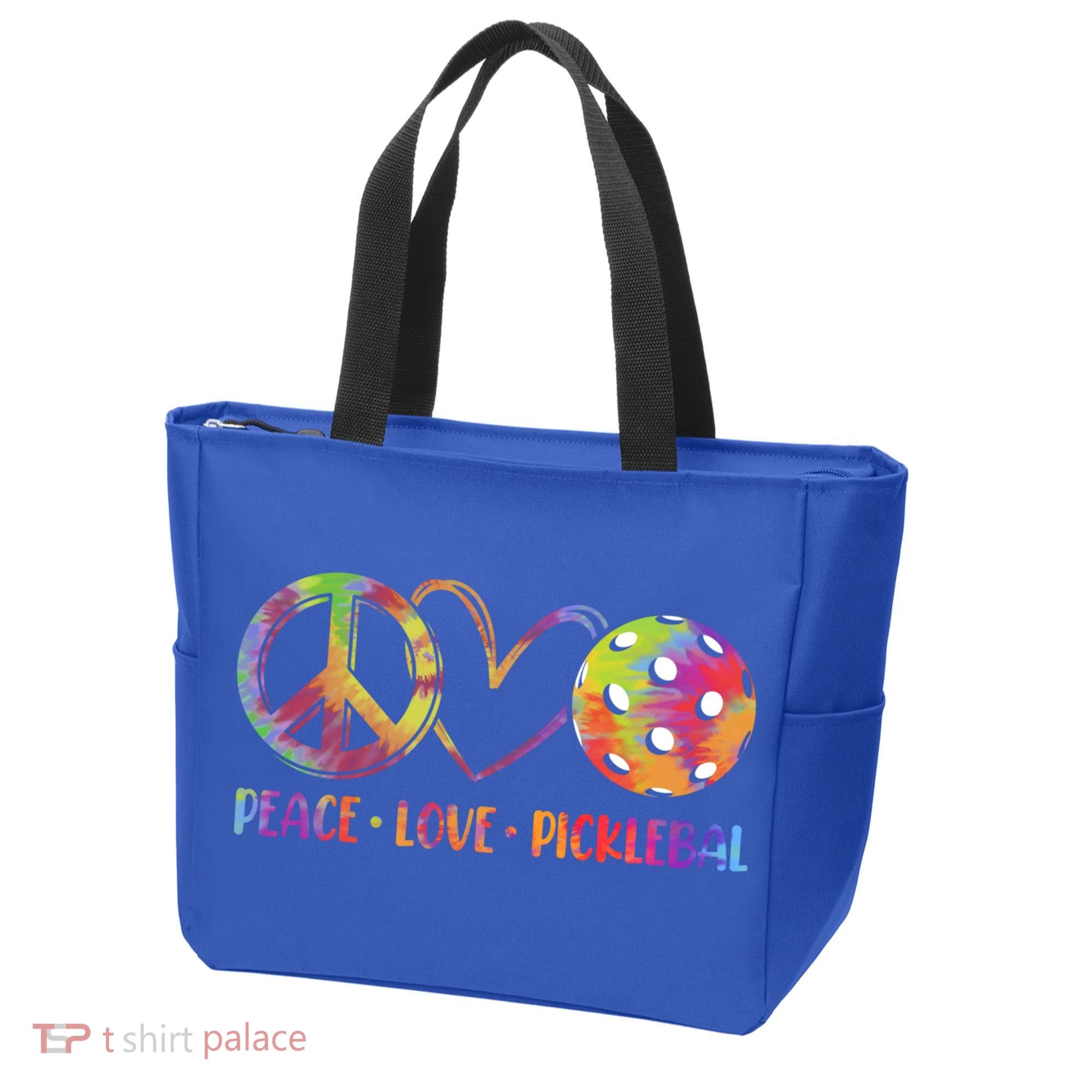 Funny Pickleball Gift Retired Ladies Peace Love Pickleball Gift Tote Bag
