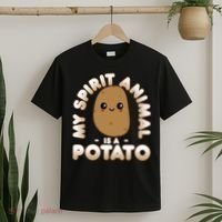 Funny Potato Gift Cute Kawaii My Spirit Animal Is A Potato Meaningful Gift T-Shirt thumb 2