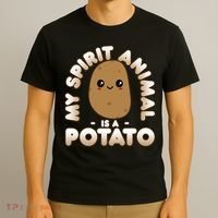 Funny Potato Gift Cute Kawaii My Spirit Animal Is A Potato Meaningful Gift T-Shirt thumb 3
