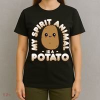 Funny Potato Gift Cute Kawaii My Spirit Animal Is A Potato Meaningful Gift T-Shirt thumb 4