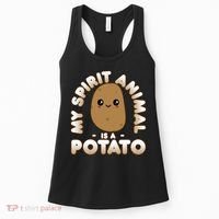 Funny Potato Gift Cute Kawaii My Spirit Animal Is A Potato Meaningful Gift Women's Tank Top thumb 0