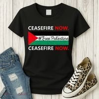 Free Palestine Gaza Jews Say Cease Fire Now Not In Our Name Women's T-Shirt thumb 3