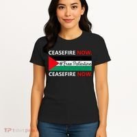 Free Palestine Gaza Jews Say Cease Fire Now Not In Our Name Women's T-Shirt thumb 4