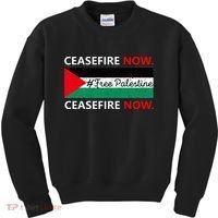 Free Palestine Gaza Jews Say Cease Fire Now Not In Our Name Kids Sweatshirt thumb 0