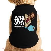 Funny Pickleball Gift Was That Out Jesus Doggie Tank thumb 0