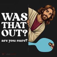 Funny Pickleball Gift Was That Out Jesus Apron thumb 3