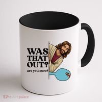 Funny Pickleball Gift Was That Out Jesus Coffee Mug thumb 1