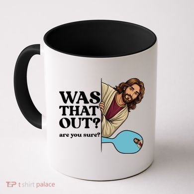 Funny Pickleball Gift Was That Out Jesus Coffee Mug