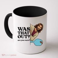 Funny Pickleball Gift Was That Out Jesus Coffee Mug thumb 0