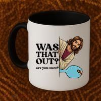 Funny Pickleball Gift Was That Out Jesus Coffee Mug thumb 2
