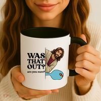 Funny Pickleball Gift Was That Out Jesus Coffee Mug thumb 3
