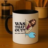 Funny Pickleball Gift Was That Out Jesus Coffee Mug thumb 4