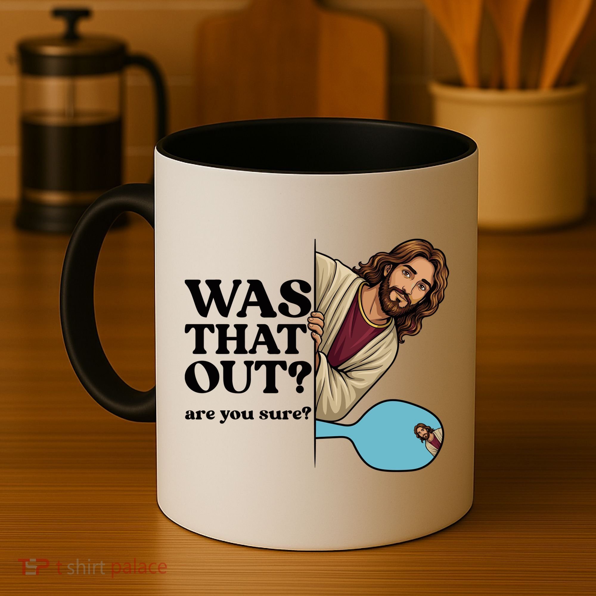 Funny Pickleball Gift Was That Out Jesus Coffee Mug