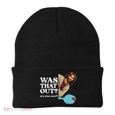 Funny Pickleball Gift Was That Out Jesus Beanie