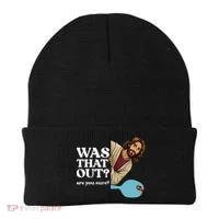 Funny Pickleball Gift Was That Out Jesus Beanie thumb 0