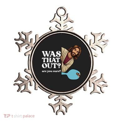 Funny Pickleball Gift Was That Out Jesus Ornament