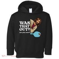 Funny Pickleball Gift Was That Out Jesus Toddler Hoodie thumb 0